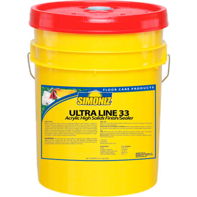 Simoniz Ultra Line 33 High Solid Floor Wax 5 Gal Pail