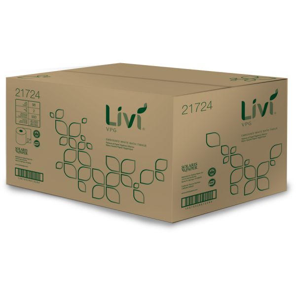 LIVI 2PLY TRADITIONAL TOILT TISSUE 21724 (96/BOX) Cleaning Depot Supply