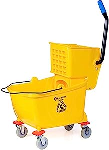 Mop Bucket Side Press Yellow 26qt