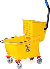 Mop Bucket Side Press Yellow 26qt