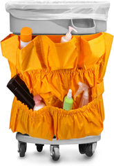 Trash Can Caddy Bag, Fit 32, 44, 50 Gallon Trash Can Organizer, Yellow
