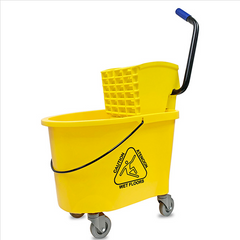 Abco Mop Bucket Side Press Yellow 35qt