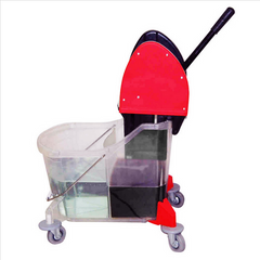 Abco Dual Cavity Down Press Mop Bucket Blue 35qt