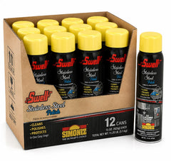 Simoniz Swell Stainless Steel Polish Aerosol Can (12-15oz Cans Per Case)