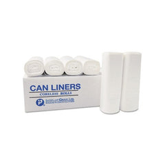 EXTRA HEAVY WHITE LINEAR LOW CAN LINER ROLLS