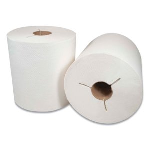 MORSOFT HARDWOUND Y-NOTCH ROLL TOWEL 400WY (6 ROLLS PER CASE)