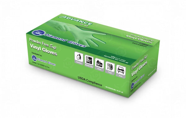 Advance Vinyl 4.5MIL Gloves (10 Boxes of 100 Per Case)