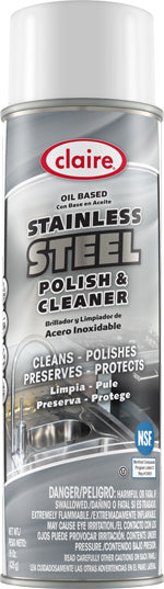 STAINLESS STEEL POLISH & CLEANER AEROSOL (12-20 OZ CANS PER CASE)