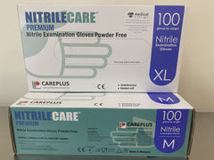 NITRILE EXAM GLOVE BLUE  (10 BOXES OF 100 PER CASE)